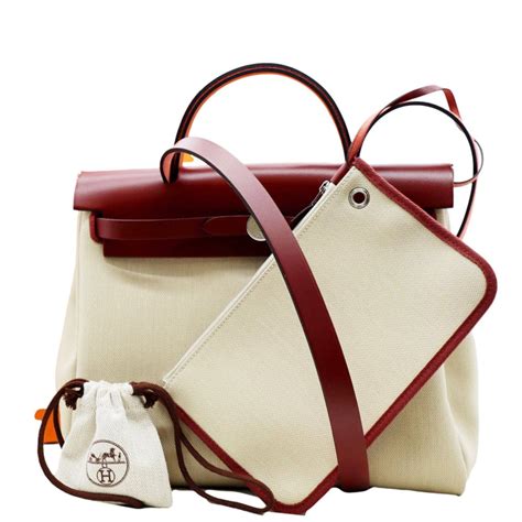 hermes herbag white|Herbag Zip cabine bag .